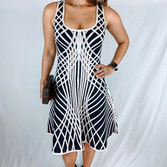 Herve Leger NEW Eva Anthracomb Dress $1890